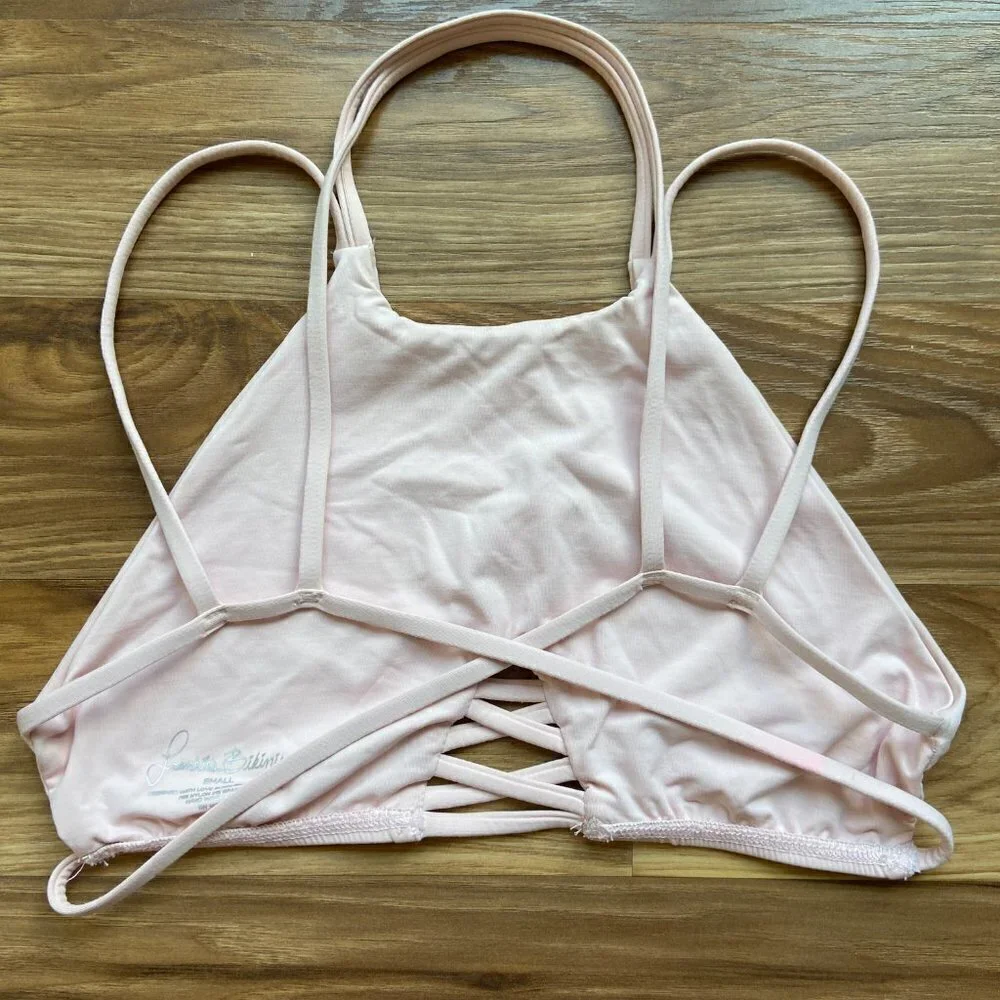 Frankies Bikinis Marley Pink Halter Swim Bikini Top